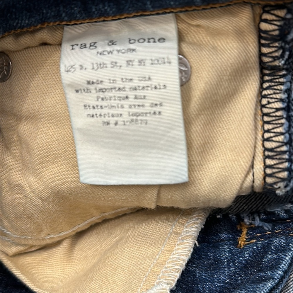 Women’s Rag and Bone High Rise Skinny Jeans Size 28 - Picture 8 of 9